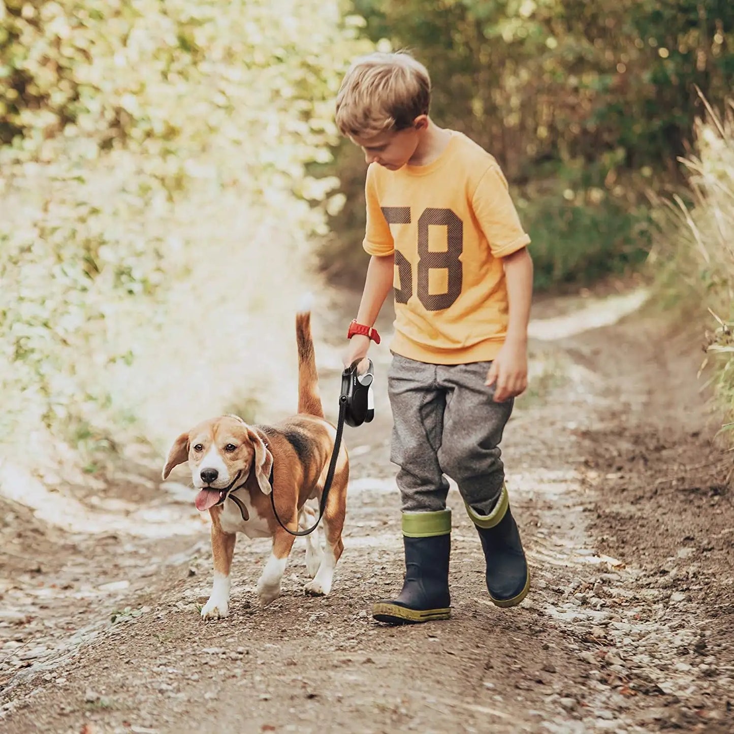 Pet Dog Leash with Dispenser and Poop Bags - Monolog