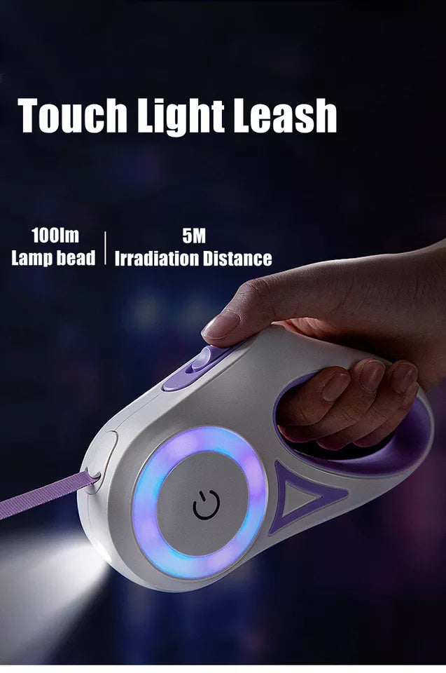 Retractable Adjustable Led Lights Dog Leash